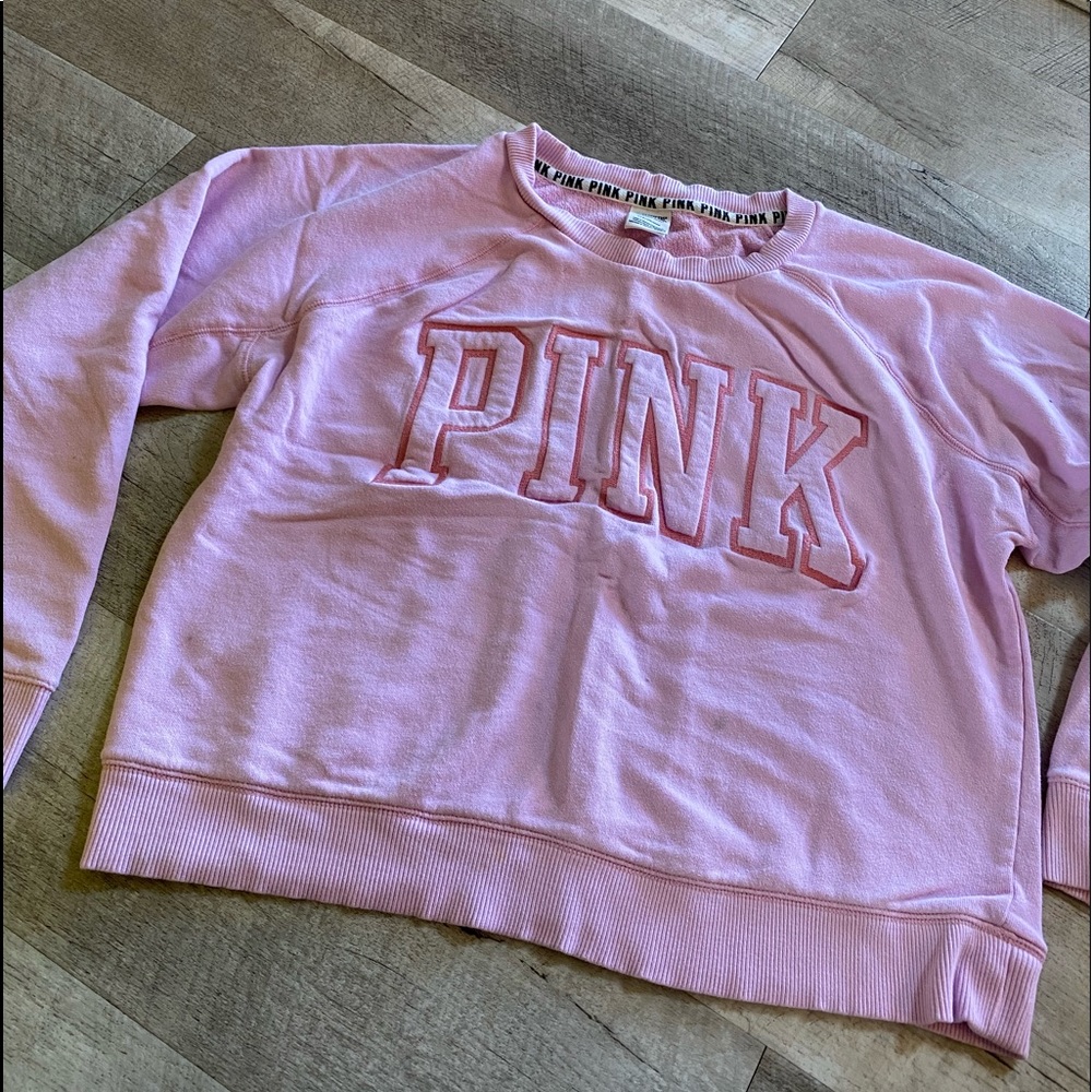 baby pink sweatshirt